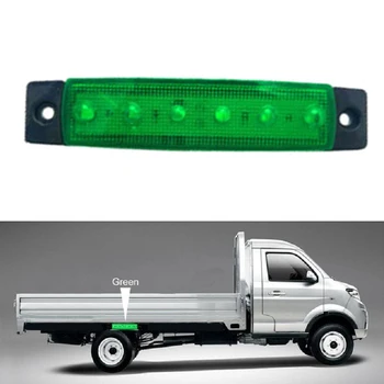 

Car Side Marker Lights Bus Trailer ABS Green Indicator 6 LED Replacement