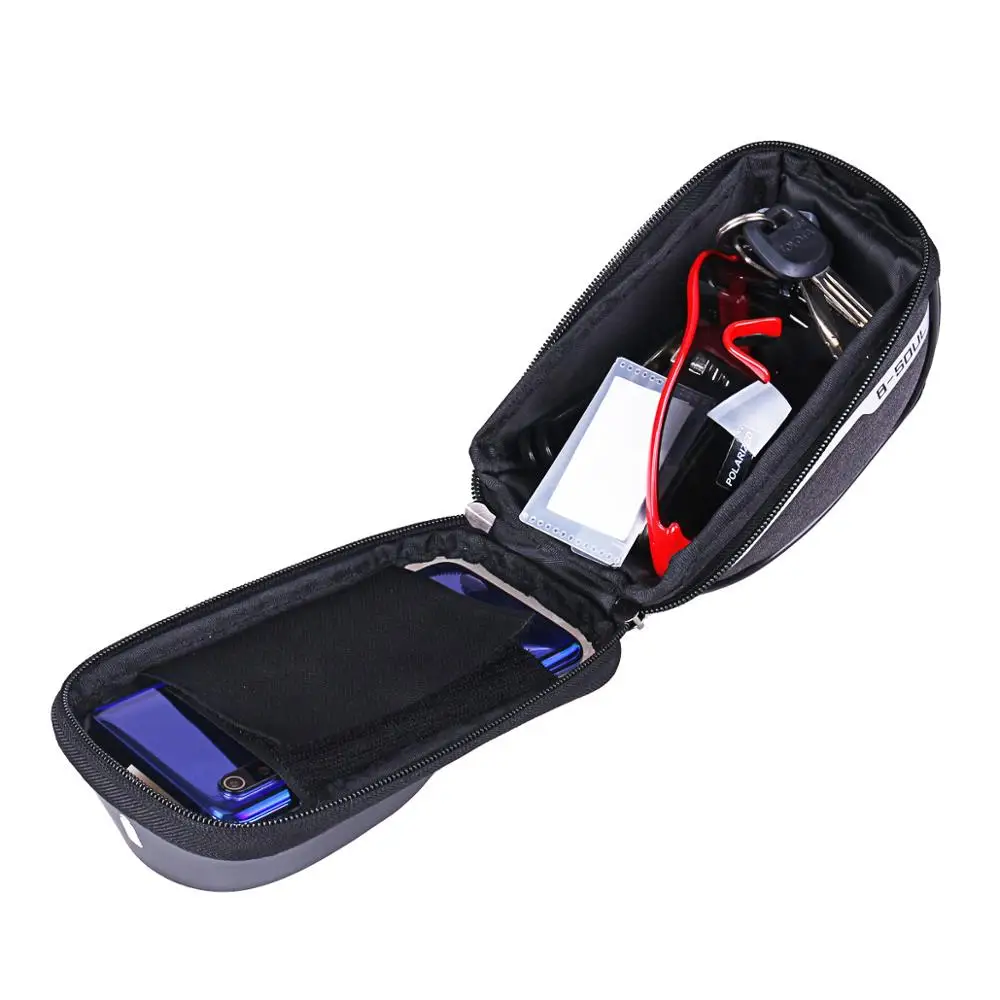 Sale Cycling Bicycle Bike Head Tube Handlebar Cell Mobile Phone Bag Case Holder Screen Phone Outdoor Mount Bags Case For 6.5inch 5