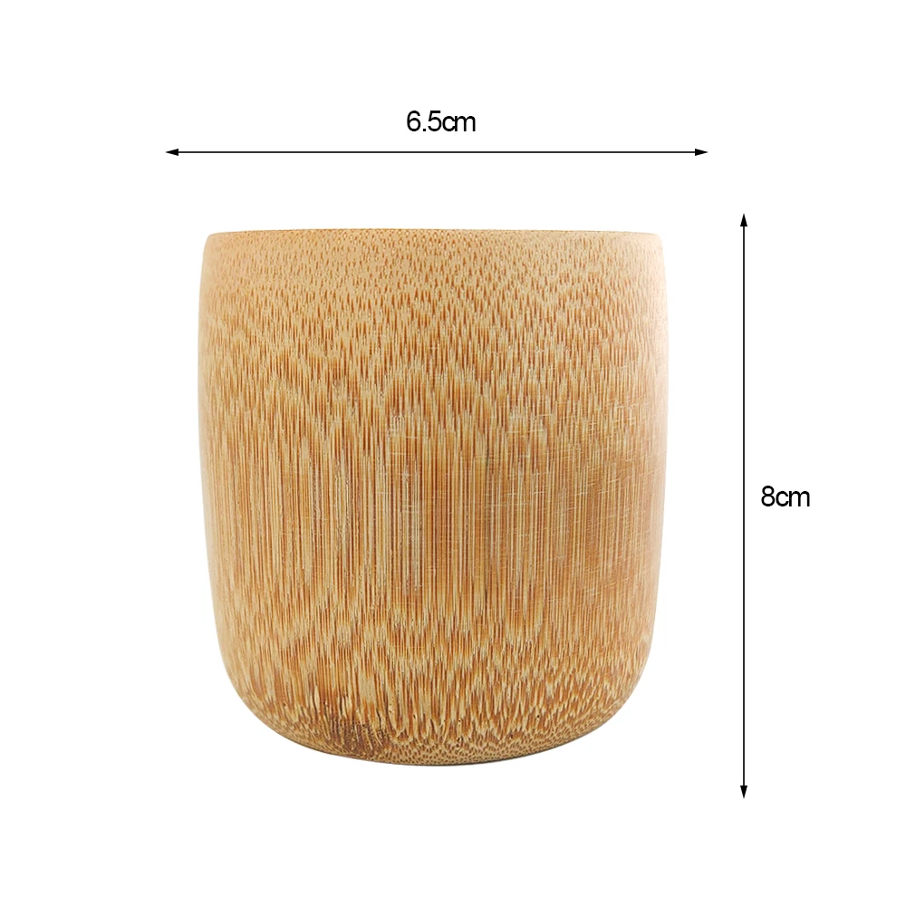 Home Japanese Style Natural Bamboo Cup Tea Cups Green Pure Handmade Water Round | Дом и сад
