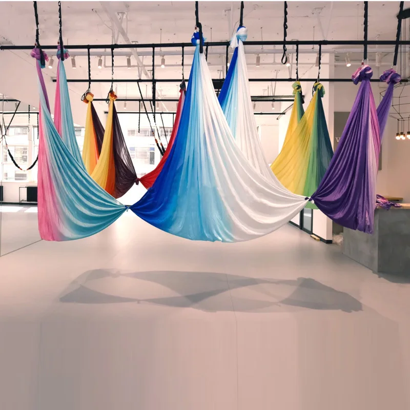 Yoga Hammock Color Gradient Space Yoga Anti-Gravity Traction Strength Training Stretch Training Fitness Equipment yoga hammock