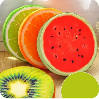 

New Creative 3D Fruit Sofa Office Chair Back Cushion Home Decoration Throw Pillow Round Soft Plush Cushion Seat Pad 32*32*5cm