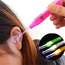 LED Flashing Light Ear Wax Remover Curette Cleaner Earpick Tool