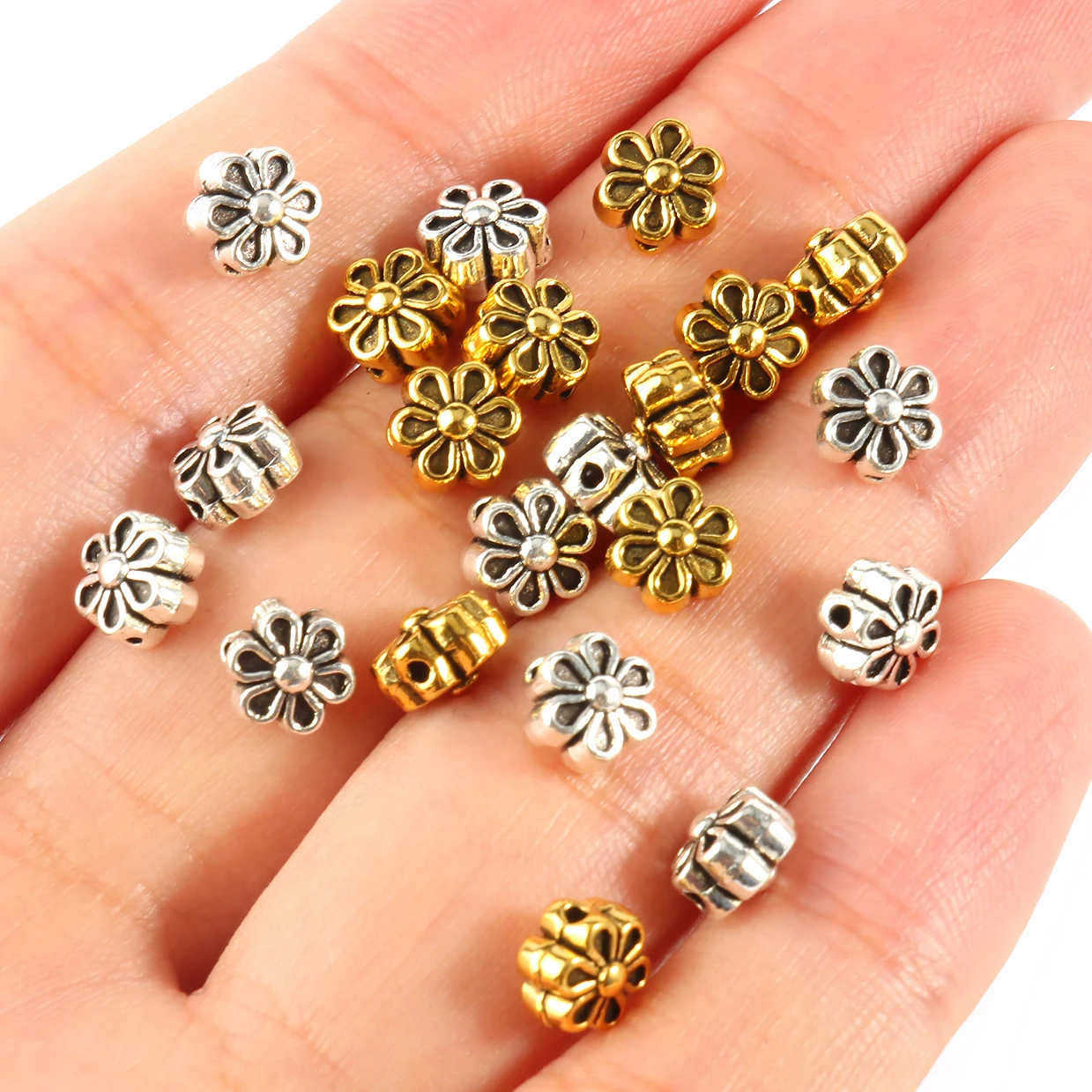 Metall Rondelle Spacer Perlen Gold Farbe Strass Kristall Lose Flache Runde Perlen für Schmuck Machen DIY Armband Zubehör