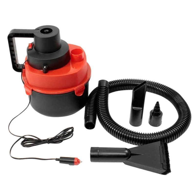 Portable Wet Dry Vacuum Cleaner 12V Home Car Interior Inflator Turbo Handheld