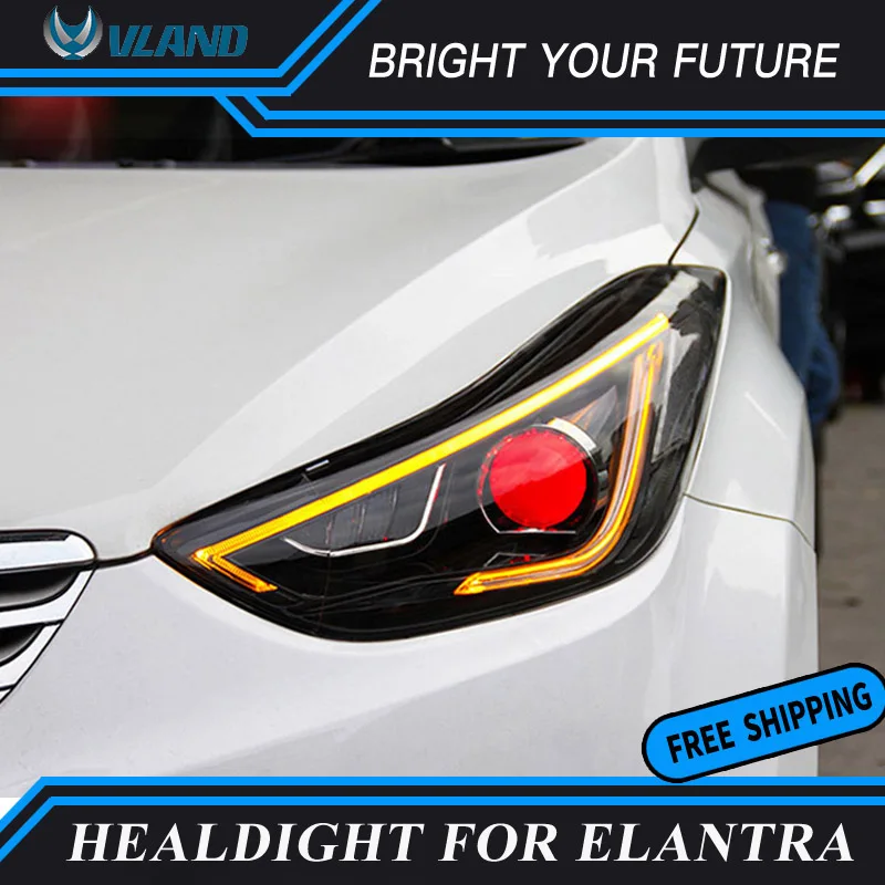 Автомобильная головная лампа для Hyundai фары HUNDAI Elantra 2012-2016 светодиодный