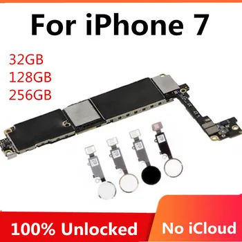 

For iphone 7 Logic Boards 100% Original unlocked for iphone 7 Motherboard with Touch ID Black With IOS System