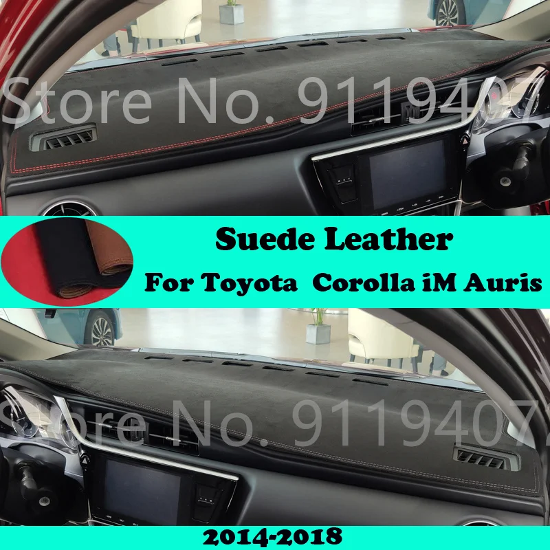 For Toyota Corolla axio fielder 2013-2018 Suede Leather Dashmat Dashboard Cover Pad Dash Mat Carpet Car-Styling Accessories |