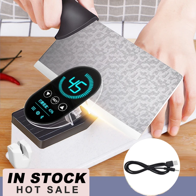 USB Sharpening Electric Adjustable Kitchen Knives Scissors Tool Knife Diamond Fine Grinding Blade With Cover Anti-cut | Дом и сад