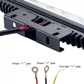 

9 LED 12V Universal White + Flowing Turn Signal Amber Daytime Running Lights Universal Fit For Any Cars