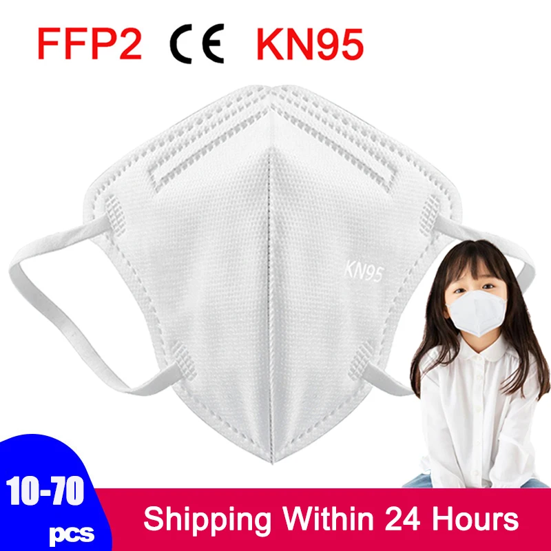 10-200 Pcs KN95 Children's Masks masque 5 Layers Filter Kids Mask maske Protective Face FFP2 Boy and Girl Mascarillas маска |