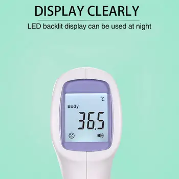 

Professional Body Thermometer LCD Health Care Doctors Universal Infrared Thermometer Kids Outdoor White Backlight Non-Contact