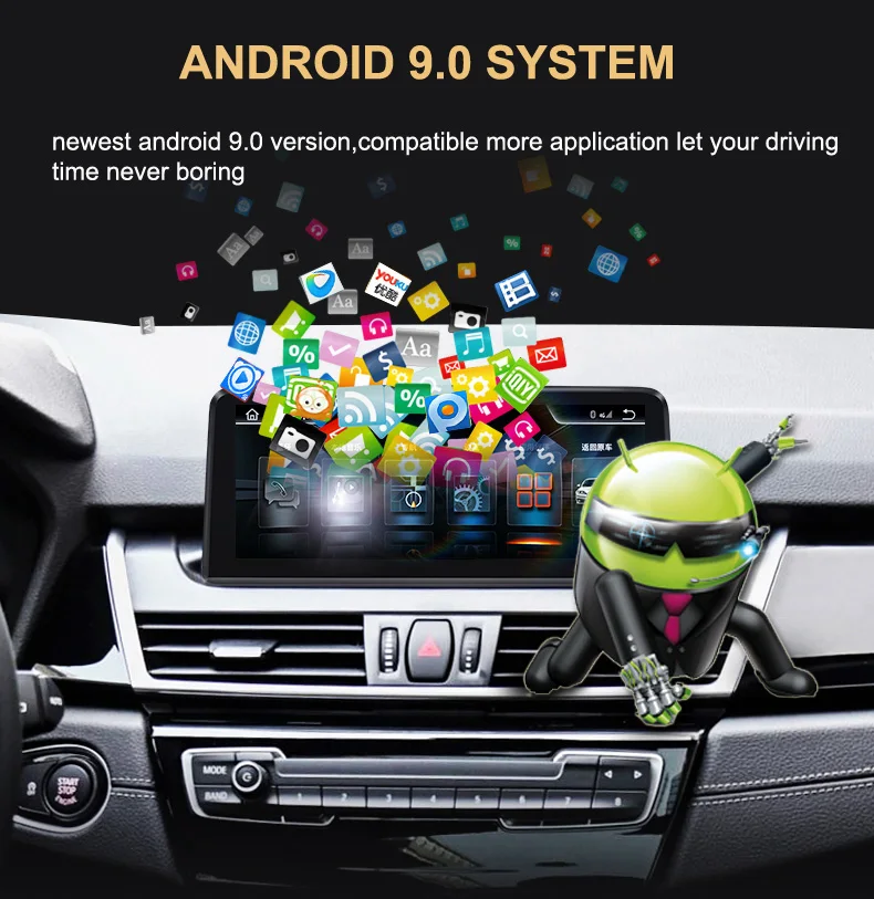 COIKA 10,2" Android 9,0 система DVD плеер для BMW 3 серии F30 F31 F32 F33 F34 F36 4+ 64G ram Touch стерео wifi Google Bluetooth