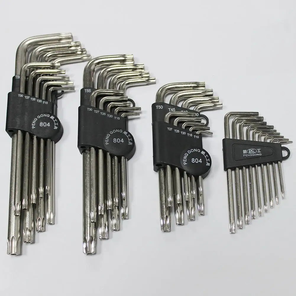 9 шт. Г-образный шестигранный ключ Torx прочный гаечный набор инструментов для
