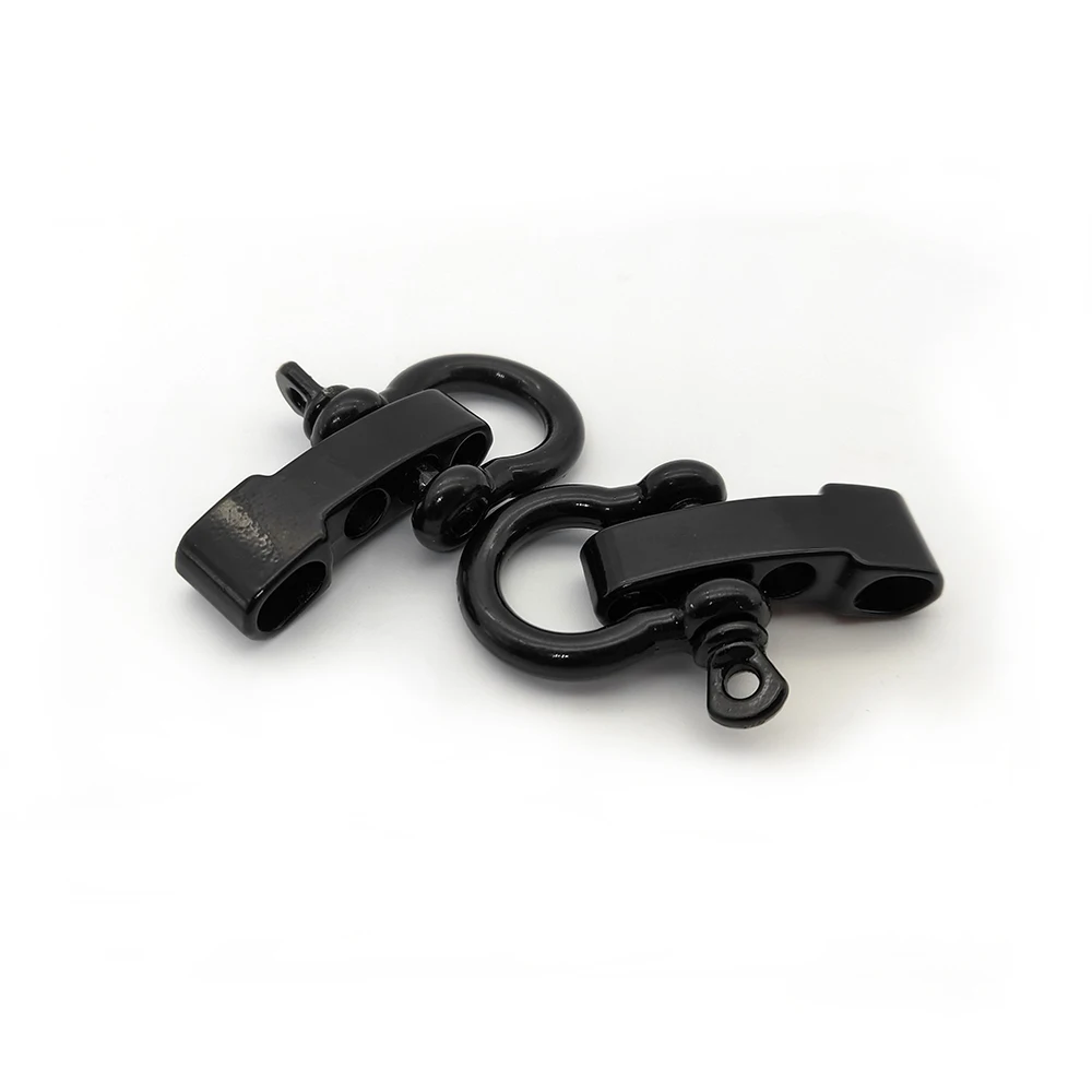 Bright Black 2 шт., аксессуар с пряжкой, парашютный шнур 550 D, бант, уплотнительная дужка, АНК, комплект, браслет, ремешок, для выживания, регулятор, для кемпинга - Цвет: Bright Black