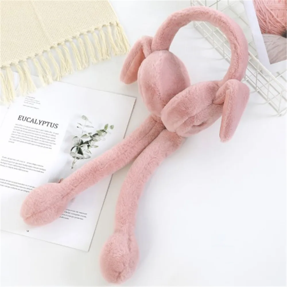 New Fashion Cute Dance Rabbit Ears Plush Earmuffs Comfortable Warm Earmuff Female Winter Outdoor Protect Ears Winter Accessories - Цвет: S1