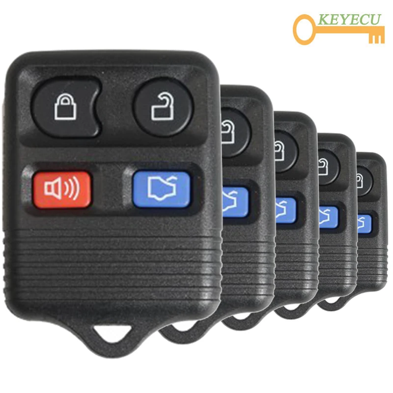 KEYECU 5 шт., XHORSE английская версия XKFO02EN для Ford style Wire универсальный дистанционный ключ-4 кнопки-для VVDI ключа инструмента, VVDI2
