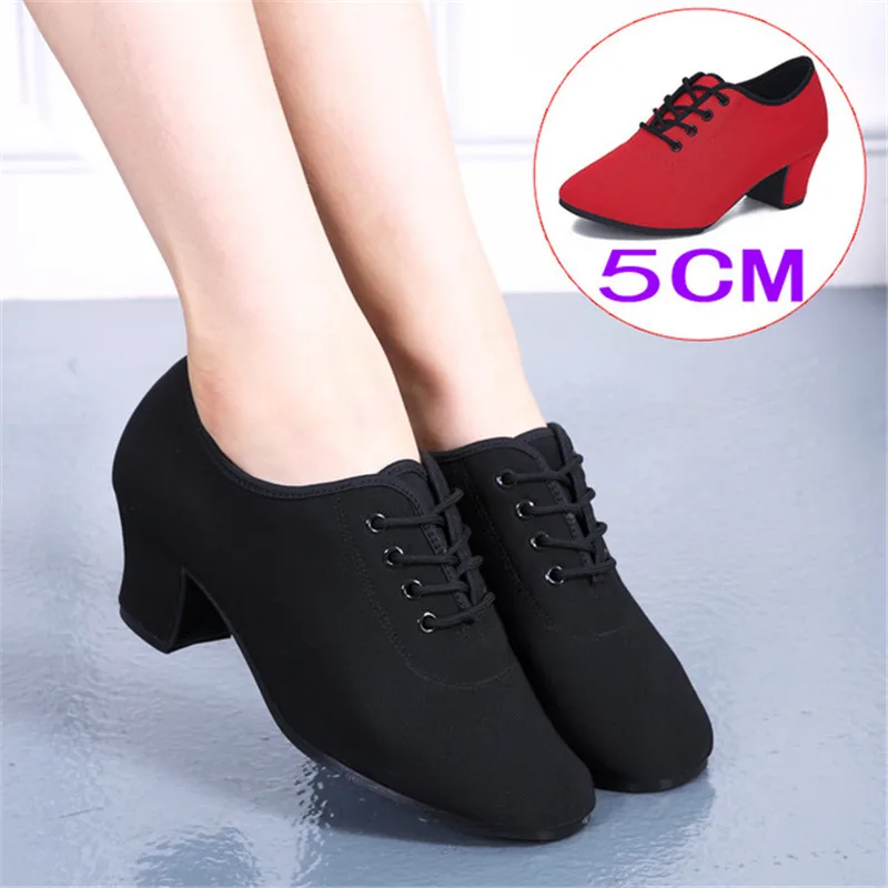 

Brand Latin Dance Shoes Modern Women Ballroom Tango Girls Ladies Sneaker Fashion Couple Red Lips Dance Shoes 5CM Heel 2020 New