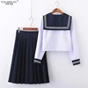 Japanese School Uniforms for Girls Solid Color COS Pleated JK Skirts Black Grey High School Student Girls Academy Style Bottoms ► Photo 2/6