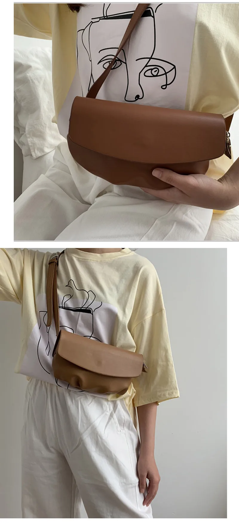 New Cloud Bags for Women Solid Hasp Messenger Bag Female Fashion Designer Clutch Phone Coin Pouch Leisure Small Waist Bag