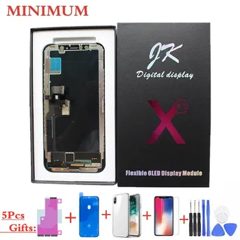

JK OLED Incell Screen For iPhone X Xs Max LCD Display Touch Screen Digitizer Assembly No Dead Pixel Replacement Parts + Gift