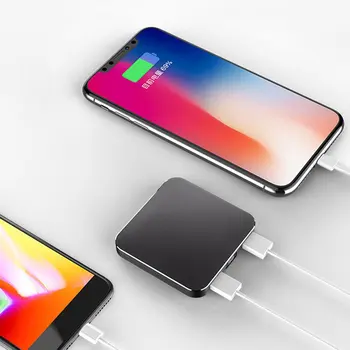 

Portable 10000/20000mAh USB Charger Wireless Charging Pad External Battery Power Bank Super Mini Size