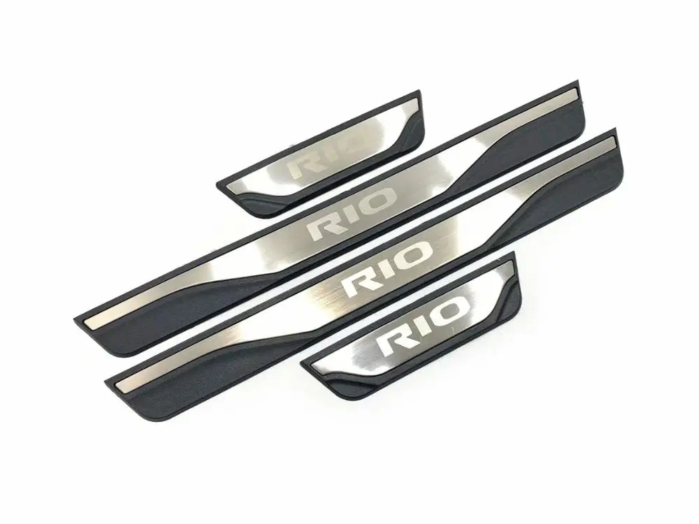 Для KIA RIO 2015 2019 2020 ЕС X Line порога Накладка Нержавеющая сталь Добро пожаловать