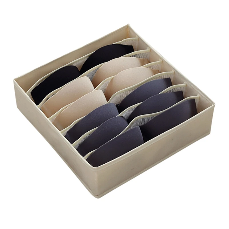 Многоразмерный органайзер для бюстгальтера, нижнего белья, складная домашняя коробка для хранения, нетканый шкаф, ящик для шкафа, органайзер для шарфов, носков - Цвет: MWS