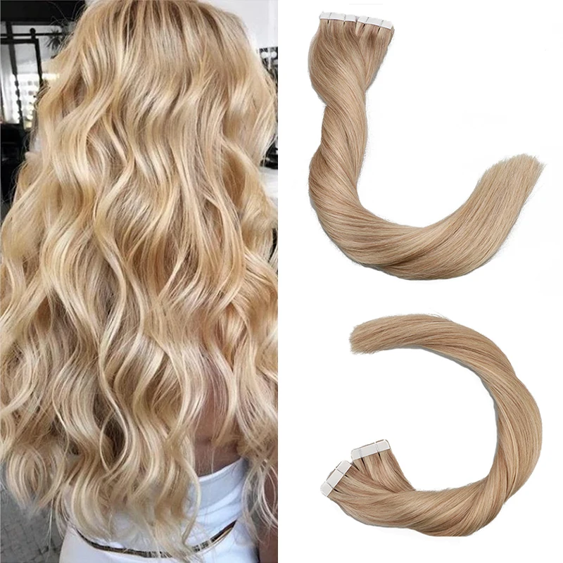 human hair tape in hair extensions (2)