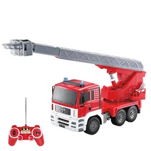 27 МГц пульт дистанционного управления, лестница, пожарная машина, электрическая игрушка, симулятор, Лифт, распылитель воды, пожарная машина, серия 1:20, детская игрушка, автомобиль, 1 шт