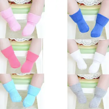 

Baby Socks Rubbers Unisex Baby Girl Boy Newborn New Solid Color Cotton Warm Socks Baby Kids Soft Non Slip Socks 0-6Y
