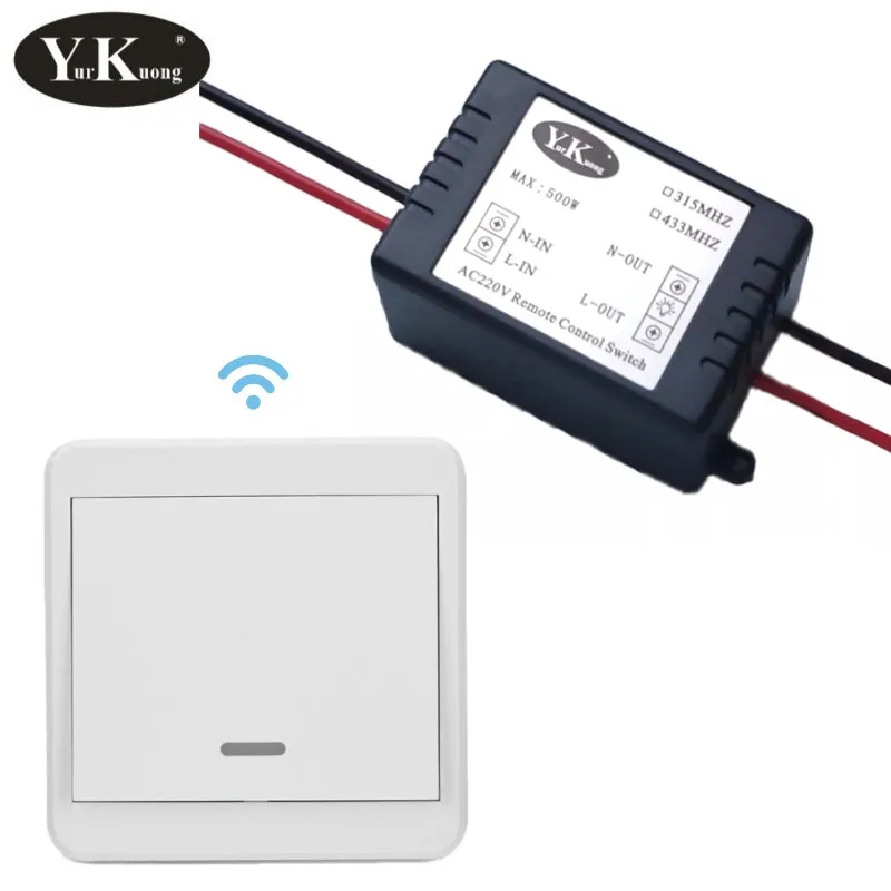 Interruptor de Controle Remoto sem Fio Painel de Parede do Receptor Transmissor Hall Quarto Luzes de Teto Lâmpadas de Parede tx ac 220v