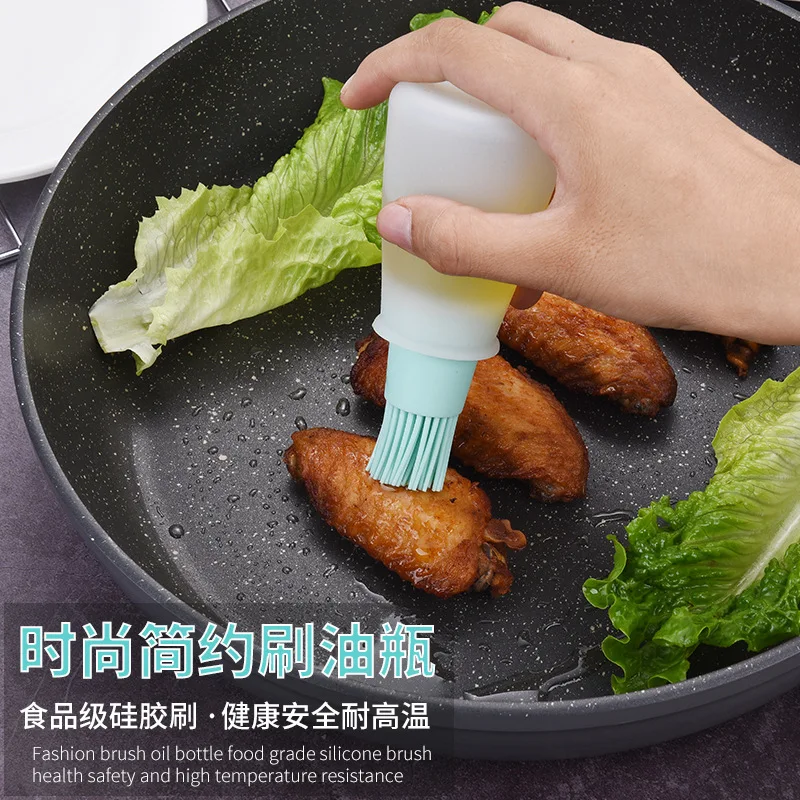 Food Grade Silicone Oil Bottle High Temperature Resistant Brush Barbecue Baking Brush Bbq Oil Controllable Brush