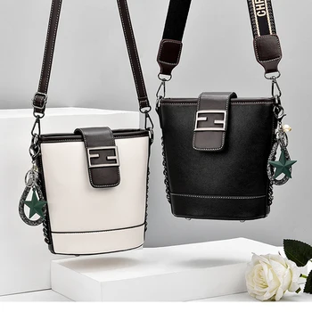 

Luxury Bucket phone bag Women Sling Shoulder Bag with Lock Girl ins Popular PU Leather Crossbody Messenger Bags Handbag Purse
