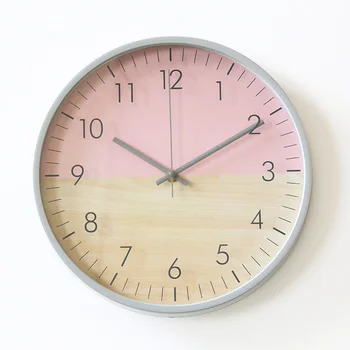 

Nordic Pink Wall Clock Silent Modern Bedroom Living Room Wall Clocks Home Decor Creative Kitchen Clock Wall Decoration FZ076