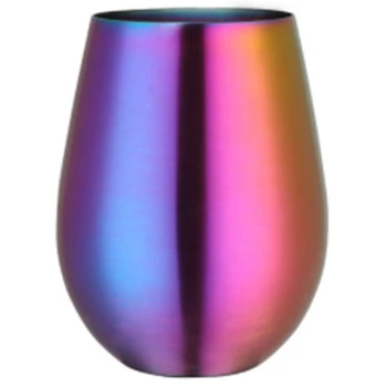 

Hot 500Ml Beer Wine Cup Beer Tumbler Cocktail Juice Milk Cup Metal Drinking Mug Rainbow
