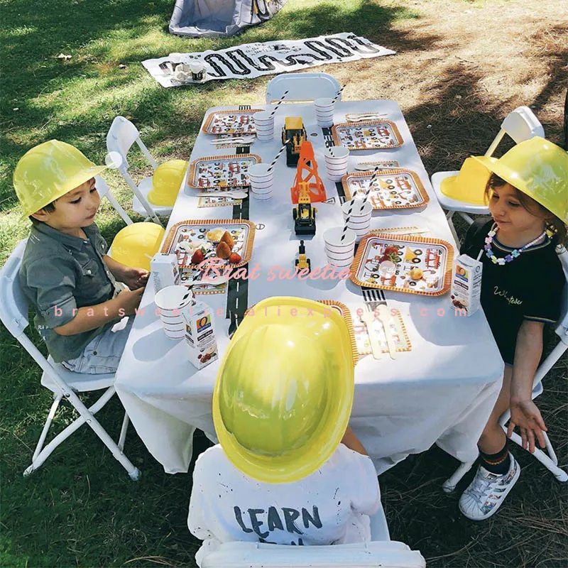 Construction Party Yellow Warning Tapes Sticker Diy Engineering