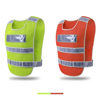 

1pc Survival Reflective Vest High Visibility Safety Gear Outdoor Protector Tank Top Construction Cycling Women Men's Sportswear