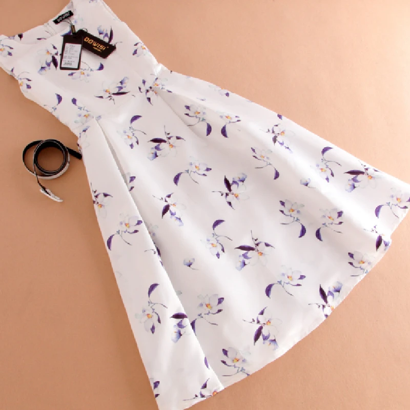 Женское Атласное Платье До Колена повседневное винтажное платье с цветочным