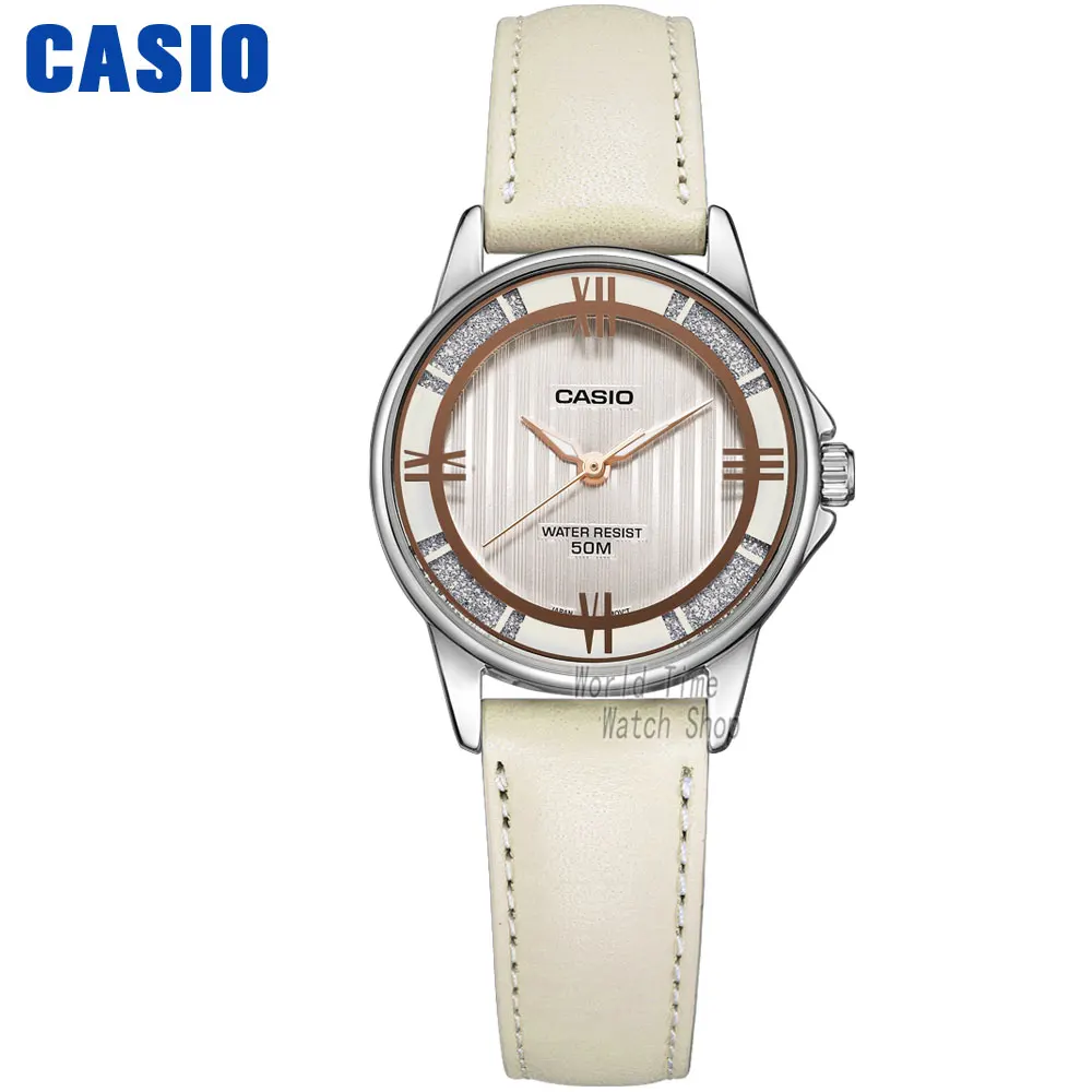 Часы Casio Analogue Женские кварцевые часы простые римские шкалы указатель водонепроницаемые часы LTP-1391 - Цвет: LTP1391L7A2-1