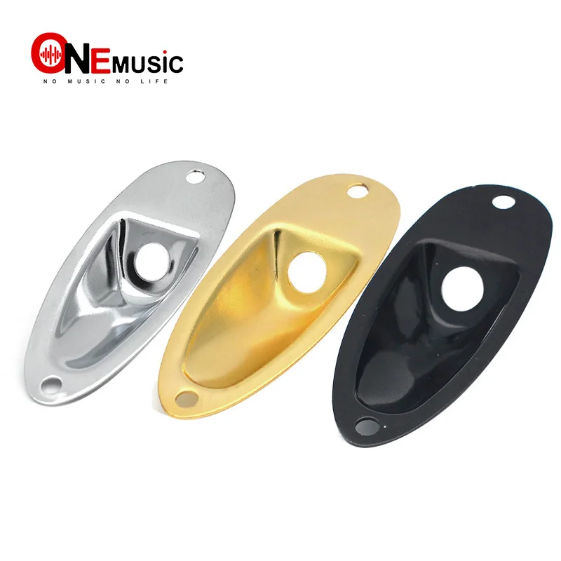 Chrome Electric Guitar Jack Plate – ST Style For Strat – Boat Socket