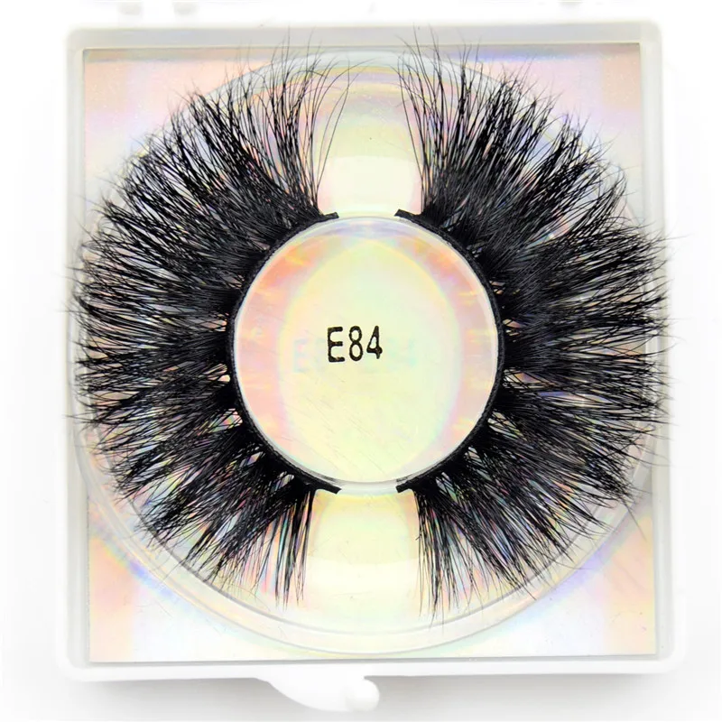 E84 Round Visofree 25 мм норковые ресницы драматические длинные норковые ресницы макияж полная полоса ресницы 25 мм накладные ресницы 3D норковые ресницы многоразовые - Цвет: E84 Round