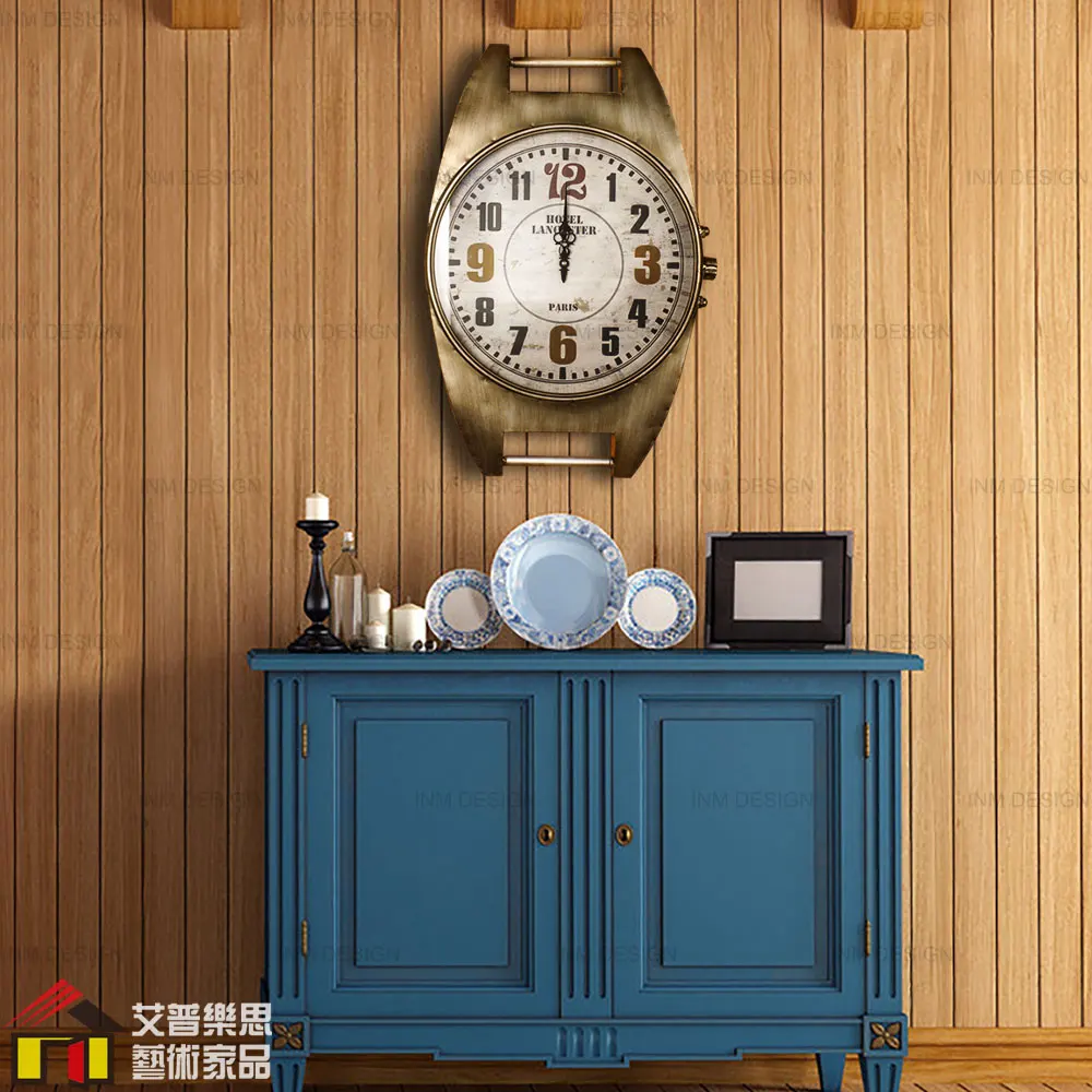 Vintage Wrist Watch Retro Creative Design Wall Clock Decorative Ornament Industrial Style Metal Clock Wall Clocks Aliexpress