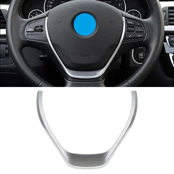 

Car Steering Wheel Cover Sticker For BMW 1 3 Series F20 F30 F34 GT 320i 328i 118i Center Logo Badge Trim Frame 3D Carbon Fiber