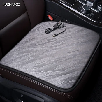 

FUZHKAQI 12V Heated car seat cover for Ssangyong all model Actyon Kyron Tivolan Rexton korando winter cushions car seats