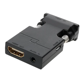 

1080P VGA Input to HDMI Output Adapter Digital to Analog o Video Converter Cable for PC Laptop TV Box Projector