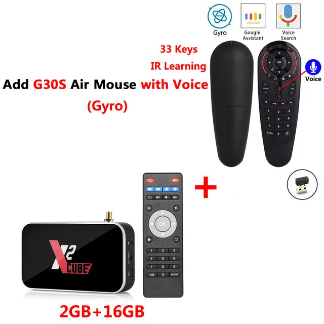 X2 CUBE EN G30 ТВ-приставка Ugoos X2 Cube 2G DDR4 16G X2 Pro 4G DDR4 3 2G Amlogic S905X2 Android 9,0 2,4G/5G WiFi 1000M LAN медиаплеер приставка - Цвет: X2 CUBE EN G30
