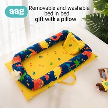 Best Price AAG Cotton Baby Nest Bed Newborn Crib Cot Portable Detachable Newborn Travel Bed Cartoon Cradle Baby Bassinet Bumper Room Decor Best Price AAG Cotton Baby Nest Bed Newborn Crib Cot Portable Detachable Newborn Travel Bed Cartoon Cradle Baby Bassinet Bumper Room Decor