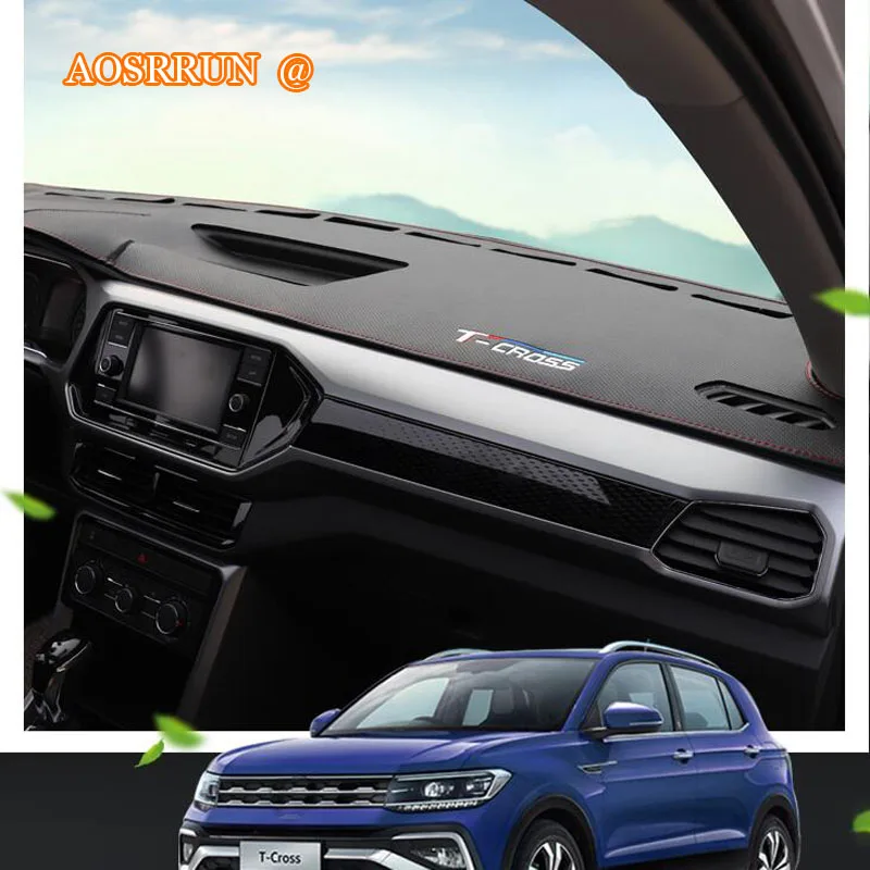 For Volkswagen VW T-CROSS 2018 2019 Car sun pads dashboard dark mats cover car accessories | Автомобили и мотоциклы