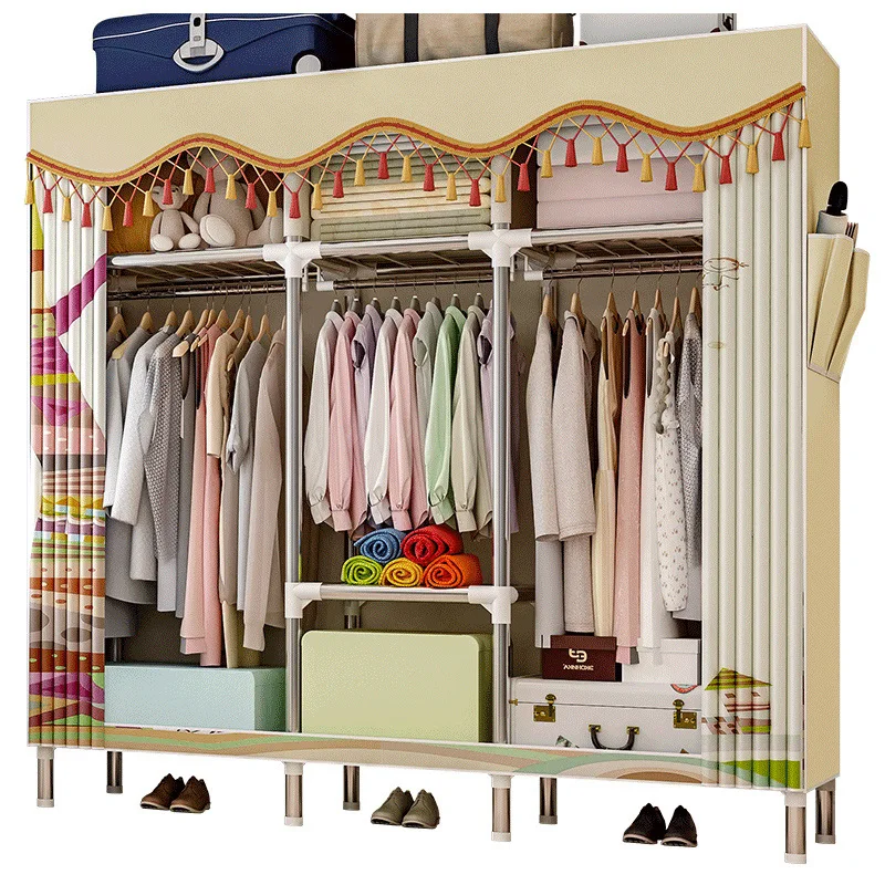 GIANTEX Cloth Wardrobe For clothes Fabric Folding Portable font b Closet b font Storage Cabinet Bedroom