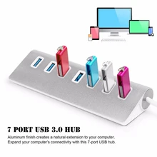 2020 4/7 Port Aluminum Multi USB 3.0 USB 2.0 HUB High Speed USB Splitter Card Reader 5Gbps For PC Laptop Mac iMac MacBook Pro